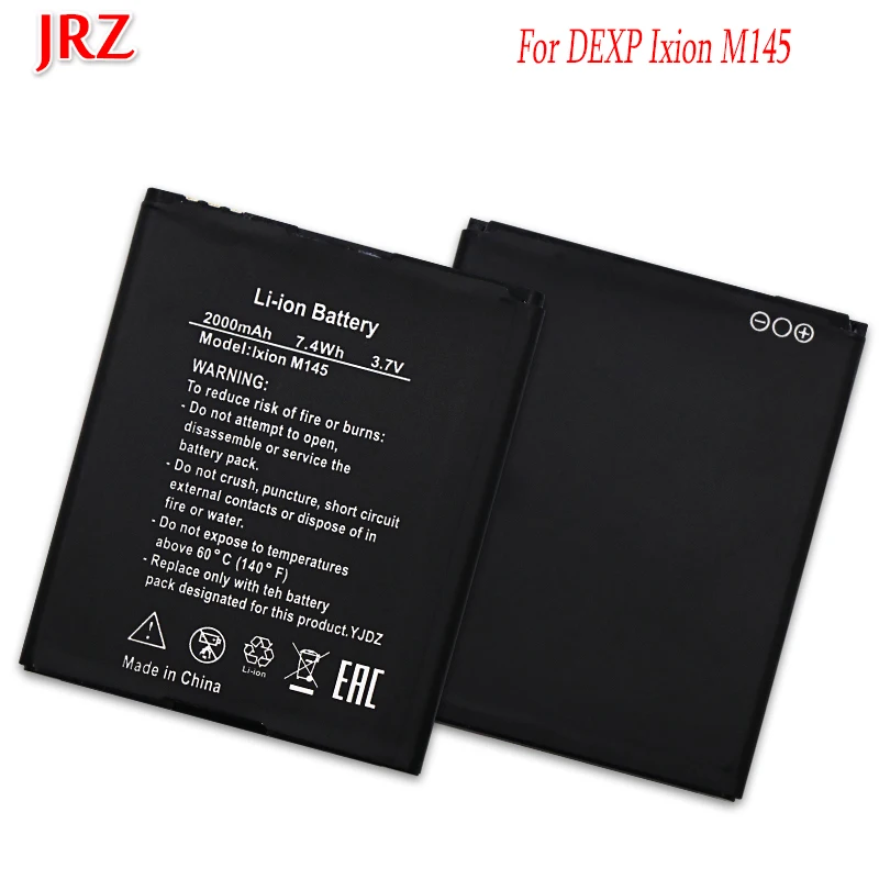 JRZ 3 7 в 2000 мАч Высококачественный аккумулятор для телефона DEXP Ixion M145 сменные