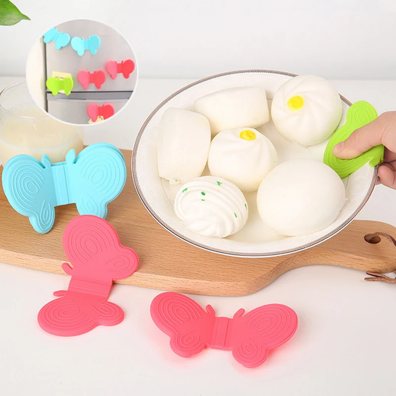

Heat Cute Mitts Magnet Hot Silicone Shape Hand Butterfly Oven With Microwave 2pcs/Pair Clips Proof