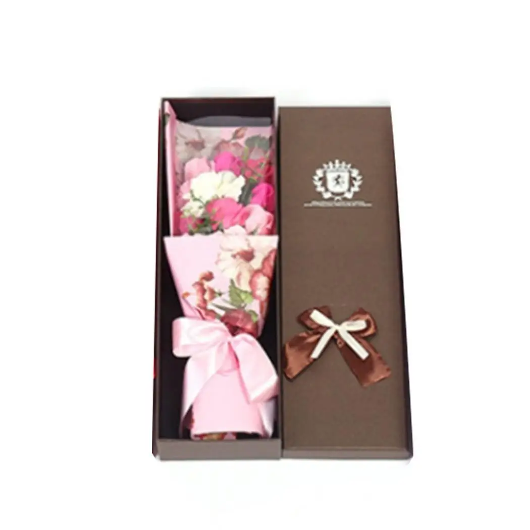 Творческий искусственные розы мыло цветы с коробками дома Розовый, синий, красный, фиолетовый современный декор романтический подарок
