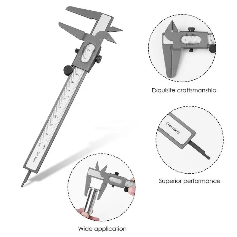 Мини-Высокоточный штангенциркуль, металлический штангенциркуль, микрометр, измерительные инструменты, аксессуары, набор штангенциркулей
