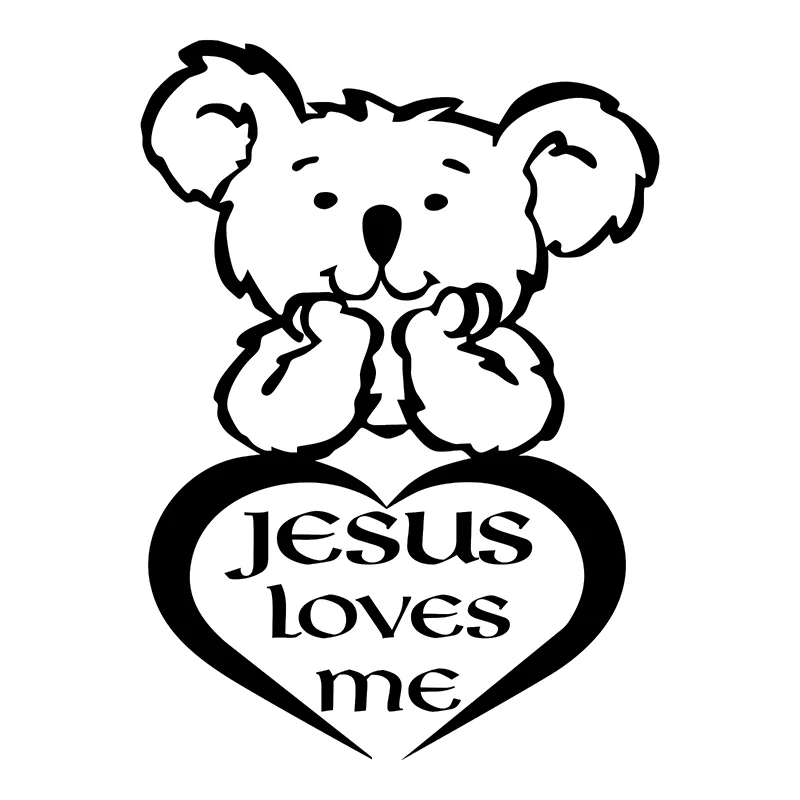 Jesus Loves Me in a Heart Vinyl Car Truck Window Decal Bumper Sticker US Seller