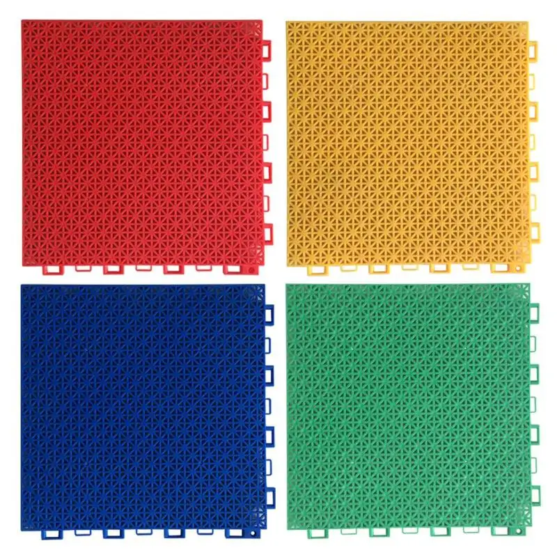 

Waterproof PP Plastic Anti Slip Square Grid Bath Mat Rug Set for Kindergarten Basketball Court Kitchen Bathroom Carpet