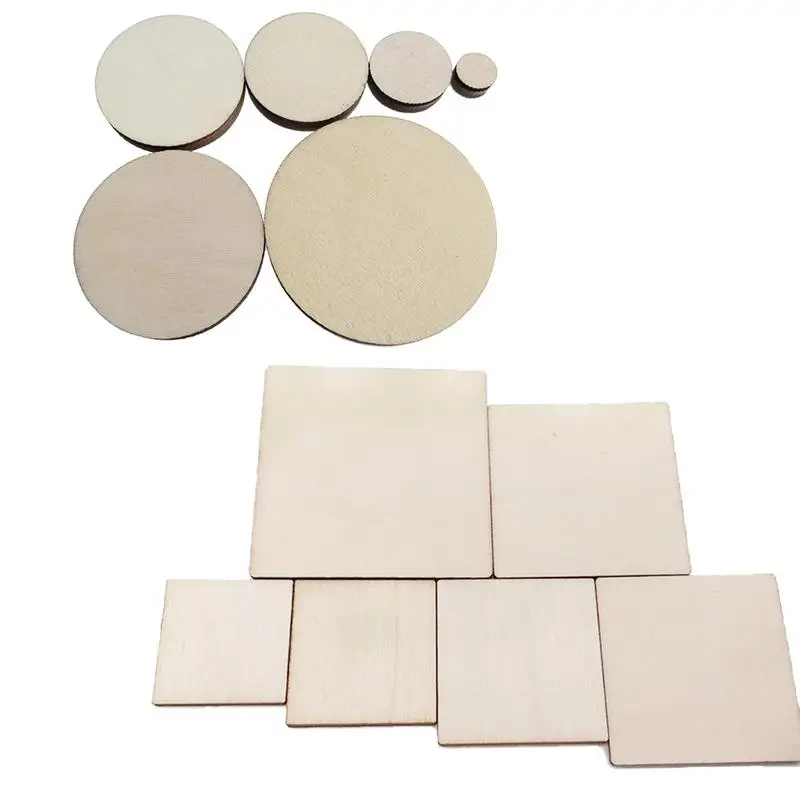 

Unfinished Round Wood Circle Cutout For Wedding Table Scatter Decoration DIY Pure Handmade Accessories Wooden Puzzle Graffiti