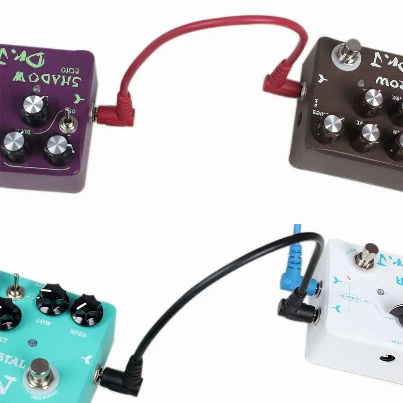 6Pcs/Set Guitar Parts Colorful Angled Plug Audio Cable Leads Patch Cables For Guitar Pedal Effect For Guitar Pedal Rigs 6Pcs/Set Guitar Parts Colorful Angled Plug Audio Cable Leads Patch Cables For Guitar Pedal Effect For Guitar Pedal Rigs