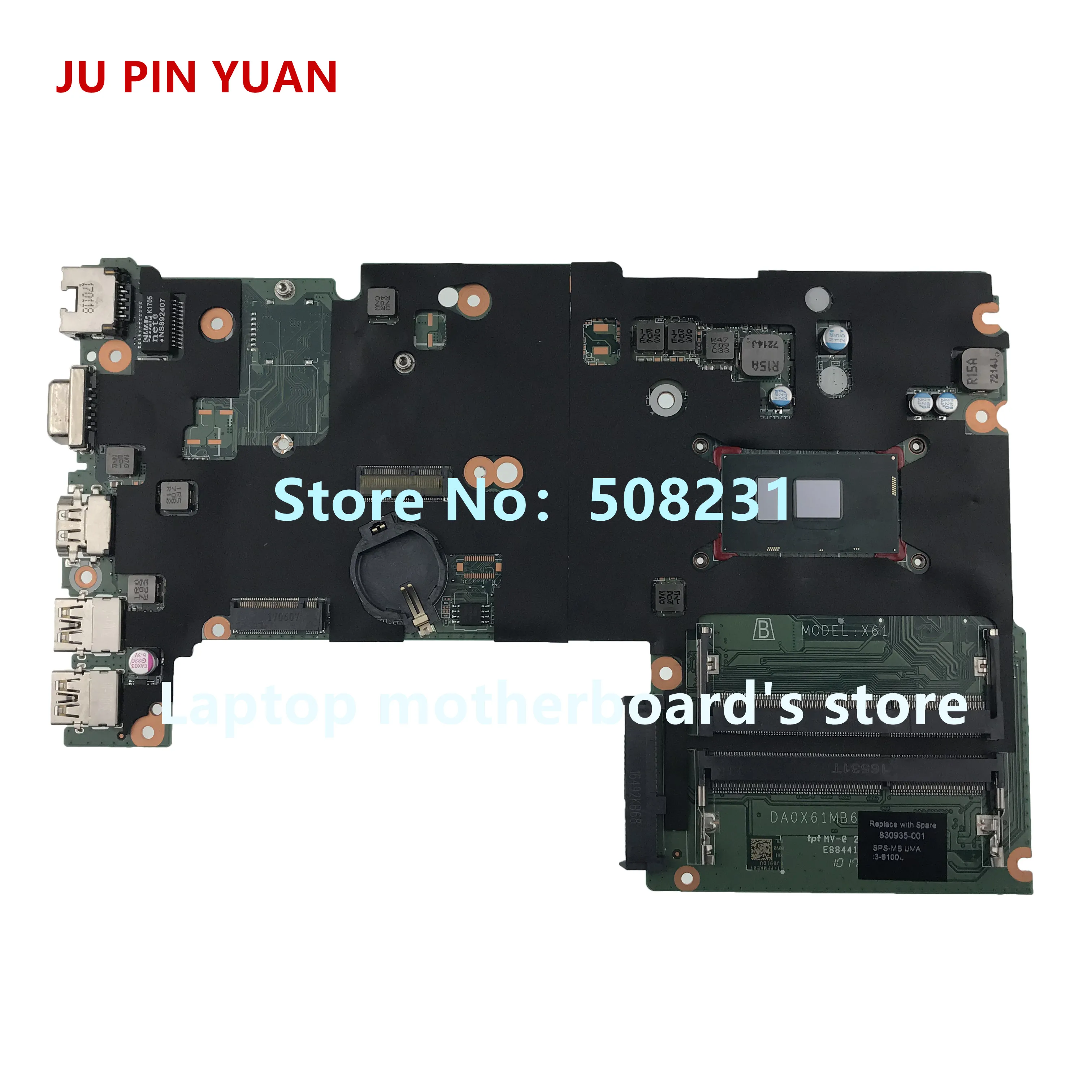 

JU PIN YUAN 830935-001 830935-501 830935-601 For HP 440 G3 430 G3 Laptop motherboard DA0X61MB6G0 with I3-6100U fully Tested