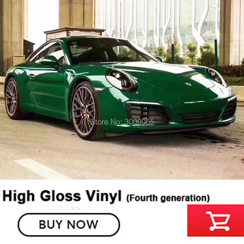 

Crystal gloss dark green vinyl wrap High-end gloss vinyl solvent based low initial tack adhesive SW900-792-O COLOR