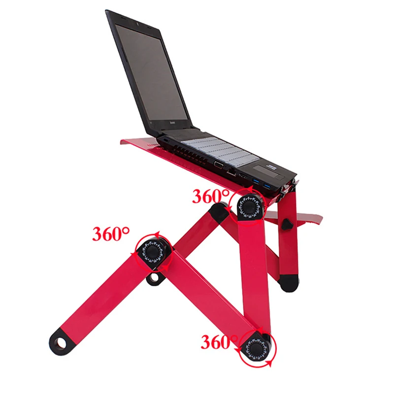 1 Pcs Foldable Computer Desks Bed Tray Laptop Notebook Lap Portable Vented Adjustable Stand PC Folding Desk Table