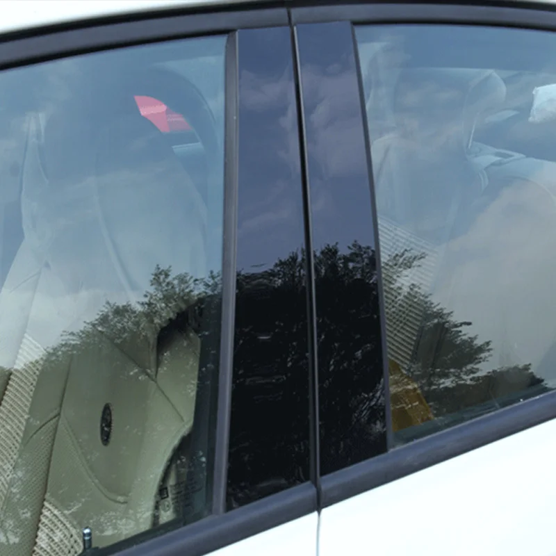  For Honda CRV XRV Accord Civic Car Window BC Column Decorative Sticker Trim Mirror Reflection Panel