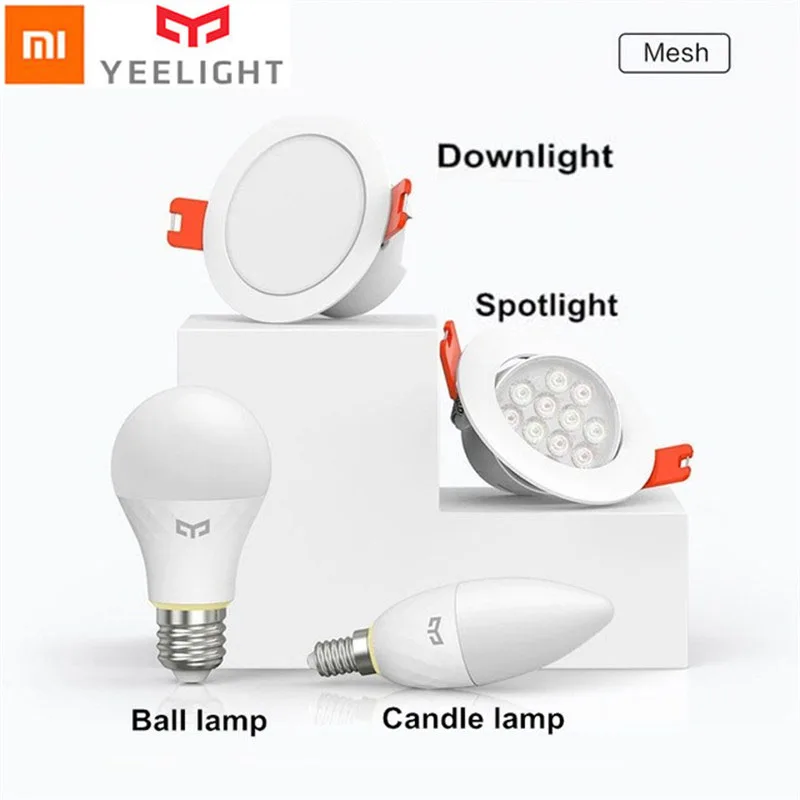 

Mesh Version Xiaomi Yeelight Smart Light Source Set Bluetooth Smart light Bulb and Downlight Spotlight Work with xiaomi MI Home