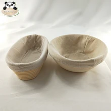Лучшая корзина для ферментации banneton, контейнер для теста, Овальный Круглый, 5 дюймов, 6 дюймов, корзина для брожения, корзина для ферментация хлеба banneton