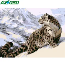 AZQSD Leopard DIY Краска по номерам Картина на холсте украшение дома ручная краска ed масляная краска ing Animal K024