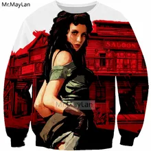 New Hot Game Red Dead Redemption 2 3D Print Sexy Girl Sweatshirts Men/Women Hip Hop Streetwear Hoodies Girls Outwear Red Clothes