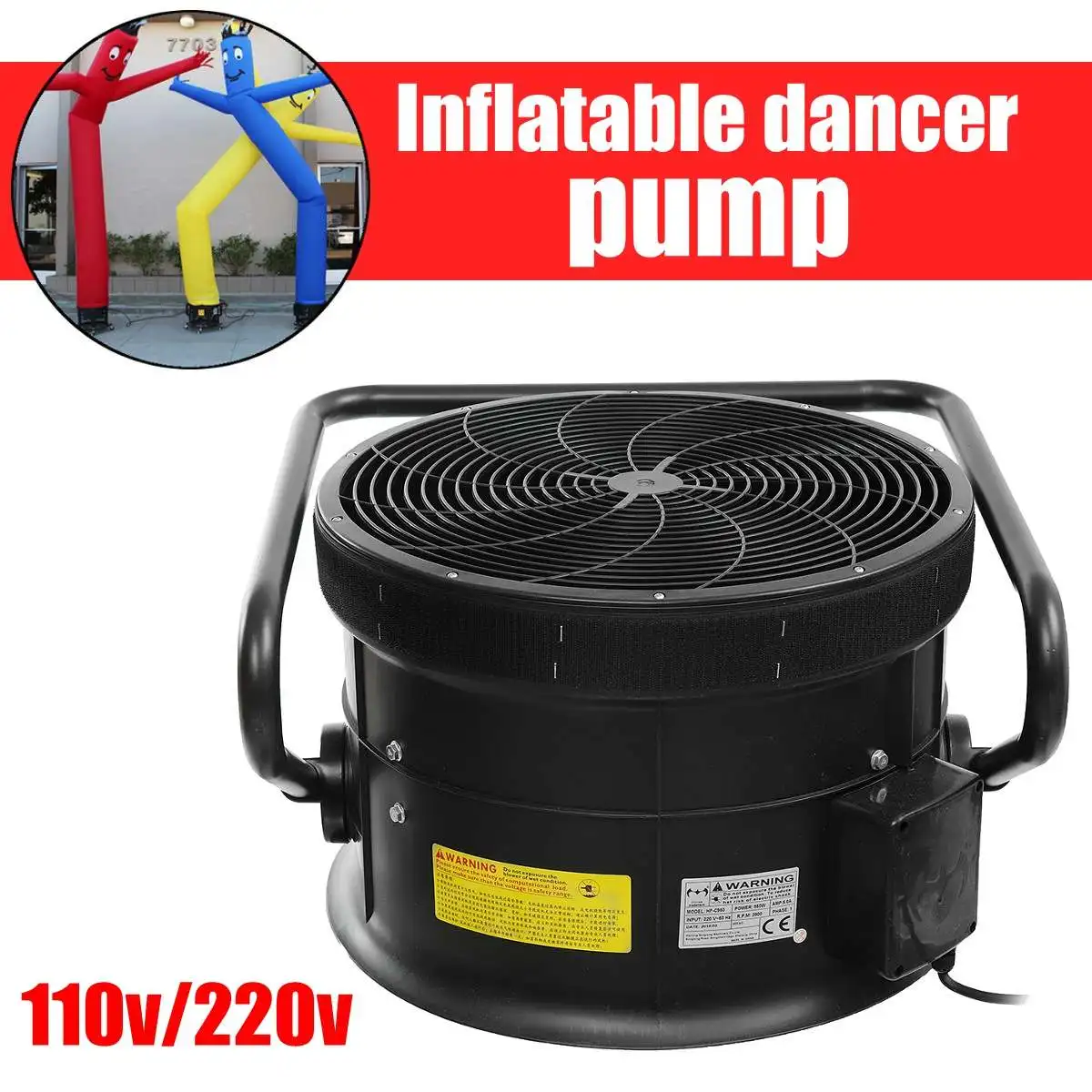 

Air Blower for 20ft Tube Man Inflatable Air Winder Dancing Puppet Wind Flying Pump