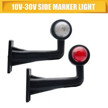 

2X Truck Trailer Lorry Elbow Side Marker Clearance Light Indicator Rubber Light