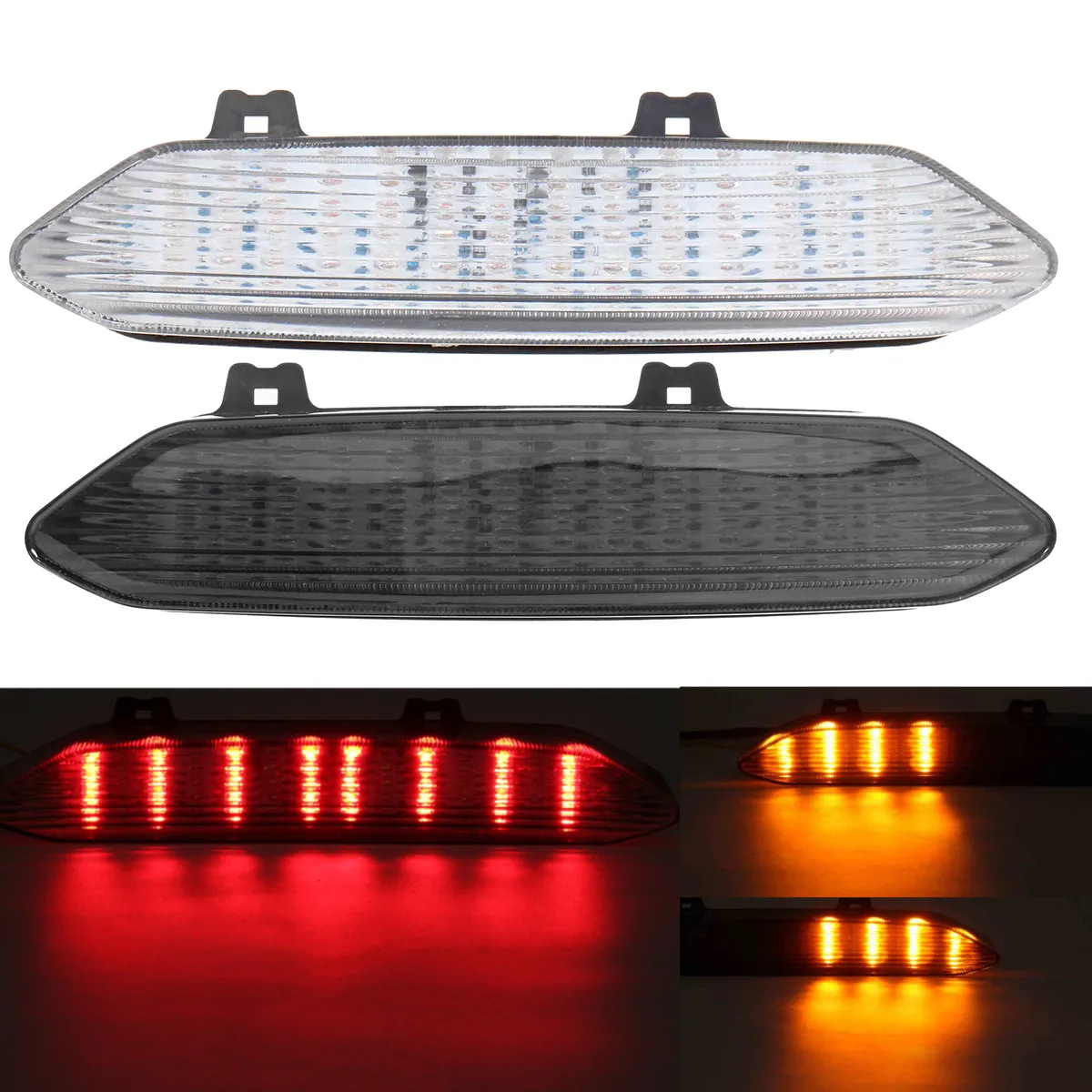 

12V Motorcycle LED Turn Signal Tail Light Smoke Clear For Yamaha YZF R1 2002-2003