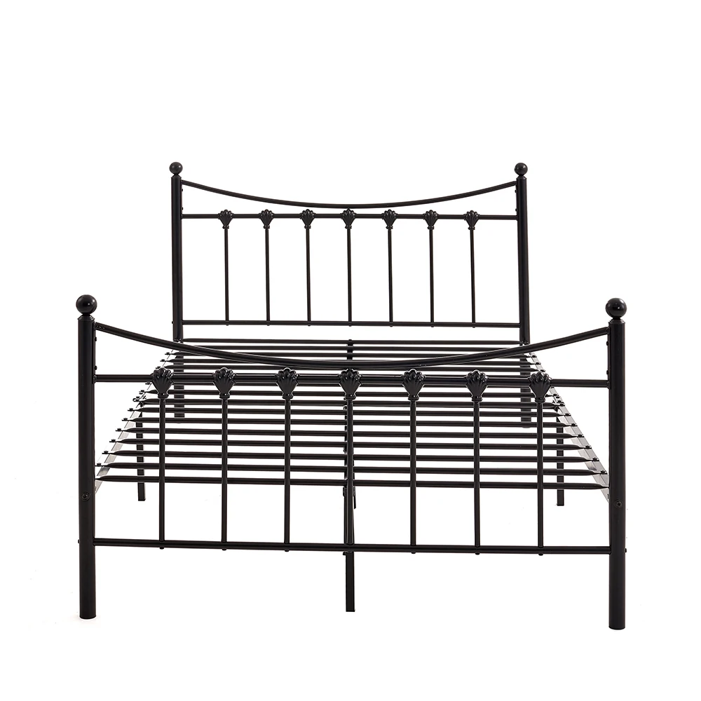  Panana Sturdy 4ft6 Double /4ft6 small Metal Frame Ins style Black Bedstead Slatted Base Bedroom Fur - 32984011465