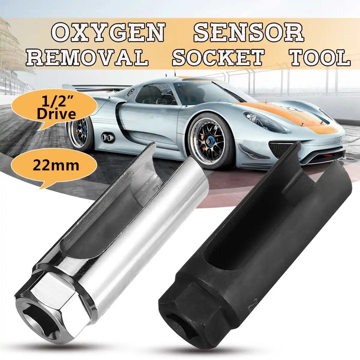 

22mm 1/2" Drive Oxygen Sensor Lambda Removal Socket Tool 18mm With Hole Window Wire Car Accessories