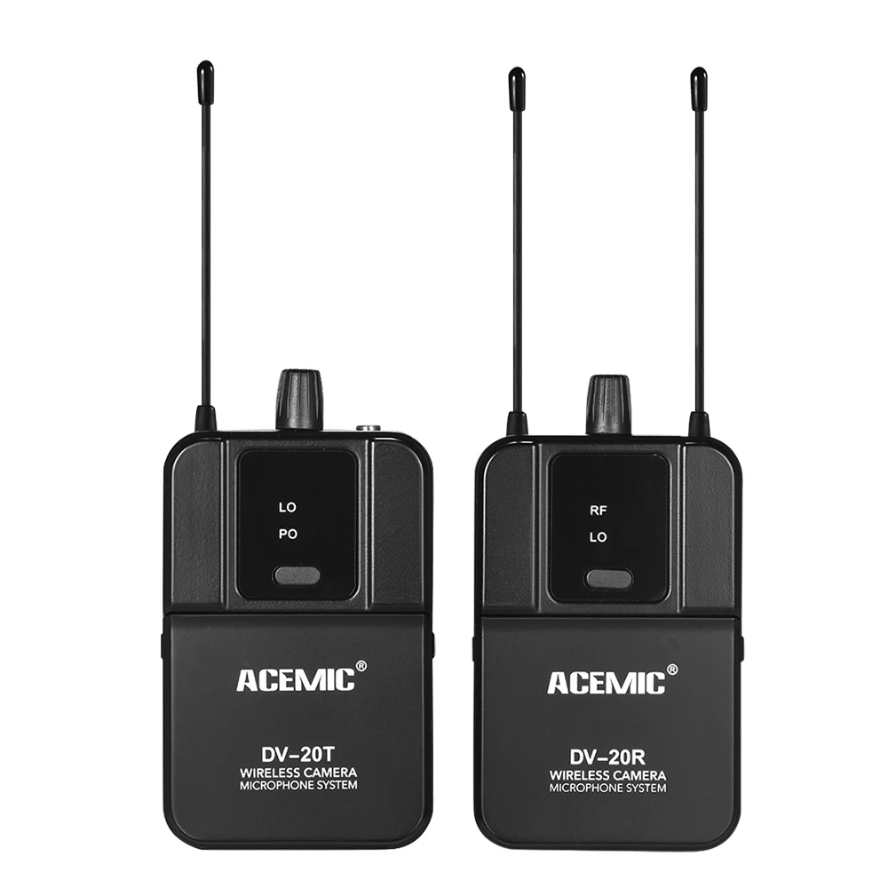 DV 20 UHF Беспроводная микрофонная система Lavalier Mic 100 м эффективный диапазон для