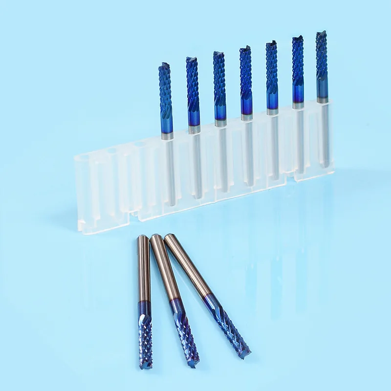 SHINA 10pc 0.5-3.175mm Nano blue Coated Carbide End Milling Cutter Engraving Edge Cutter CNC Router Bit End Mill For PCB Machine SHINA 10pc 0.5-3.175mm Nano blue Coated Carbide End Milling Cutter Engraving Edge Cutter CNC Router Bit End Mill For PCB Machine