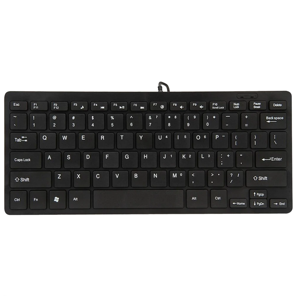  Wire Keyboard Ultra-Thin Quiet Small Size 78 Keys Mini Multimedia Usb Keyboard For Laptop Pc