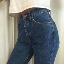 Ретро женские джинсовые брюки-карандаш, модные джинсы с высокой талией, женские повседневные винтажные Джинсы бойфренда в Корейском стиле