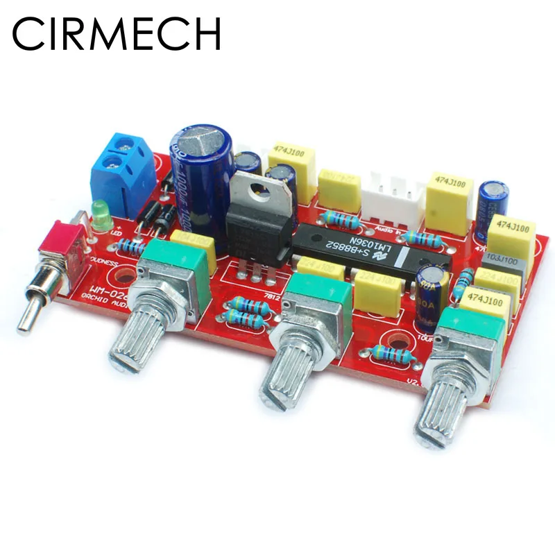 

CIRMECH LM1036 OP-AMP HIFI Amplifier Preamplifier Volume Tone EQ Control Board DIY KIT and finished product