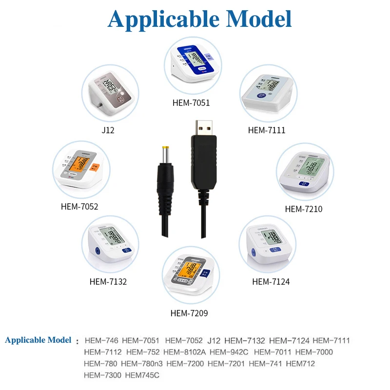 AC универсальный адаптер питания зарядное устройство для Omron Монитор артериального давления HEM-7210 HEM-741 HEM-712 HEM-7300 HEM-HEM745C
