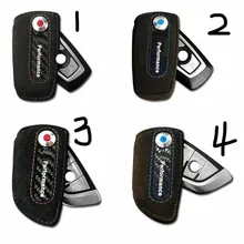 Замшевый кожаный чехол для ключей из углеродного волокна, чехол для ключей, кожаный чехол/M эмблема для ключей для BMW F10 F30 F20 X3 X1 X5 X6