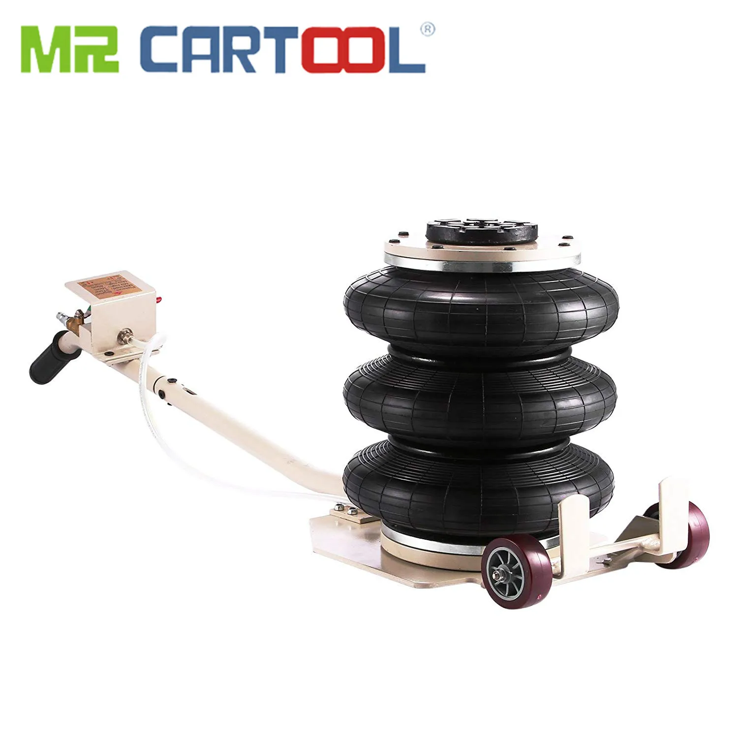 Пневматический домкрат Mr Cartool 3T надувной тройной воздушный грузоподъемность 6600