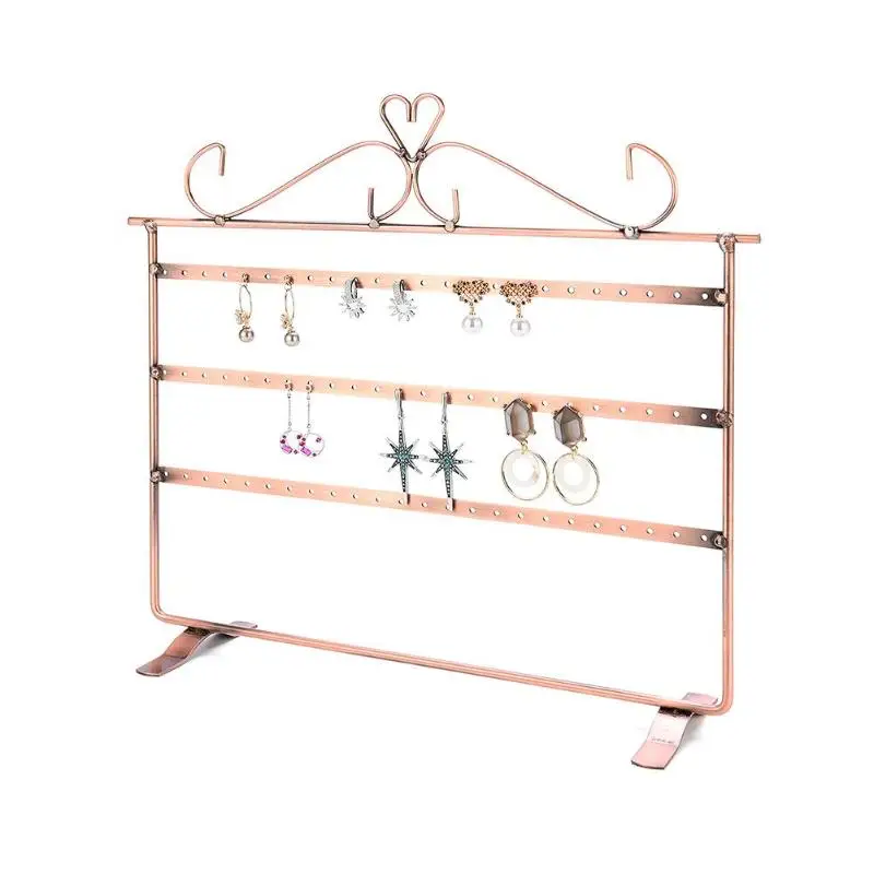 Jewelry Display Stand Holder 3 Layer Metal Earrings Jewelry Nacklace Chain Bracelet Display Rack Je