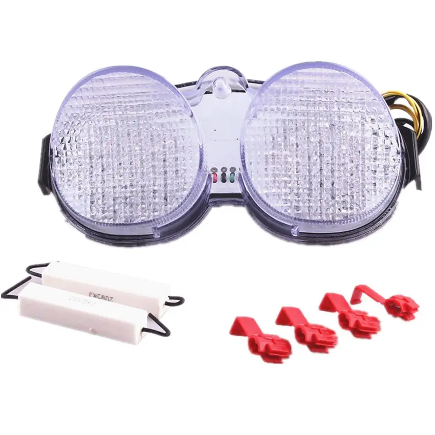 

LED Integrated Turn Signal Tail Light Clear Motorcycle For Yamaha YZF R6 2001 2002