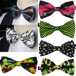 Модные регулируемые уникальные мужские галстуки-бабочки в полоску, с принтом в клетку, с бабочкой, для свадебной вечеринки, смокинг, галстук