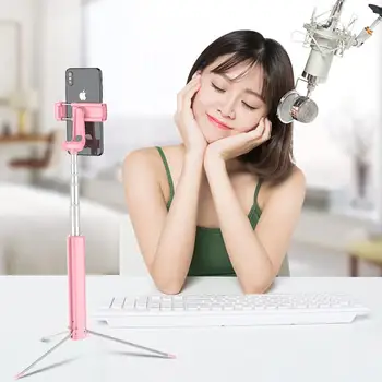 

Wireless Bluetooth Tripod Selfie Stick with Fill Light LED Portable Self Stick for iOS Android Phone Live Sream Travel VS BW-BS8