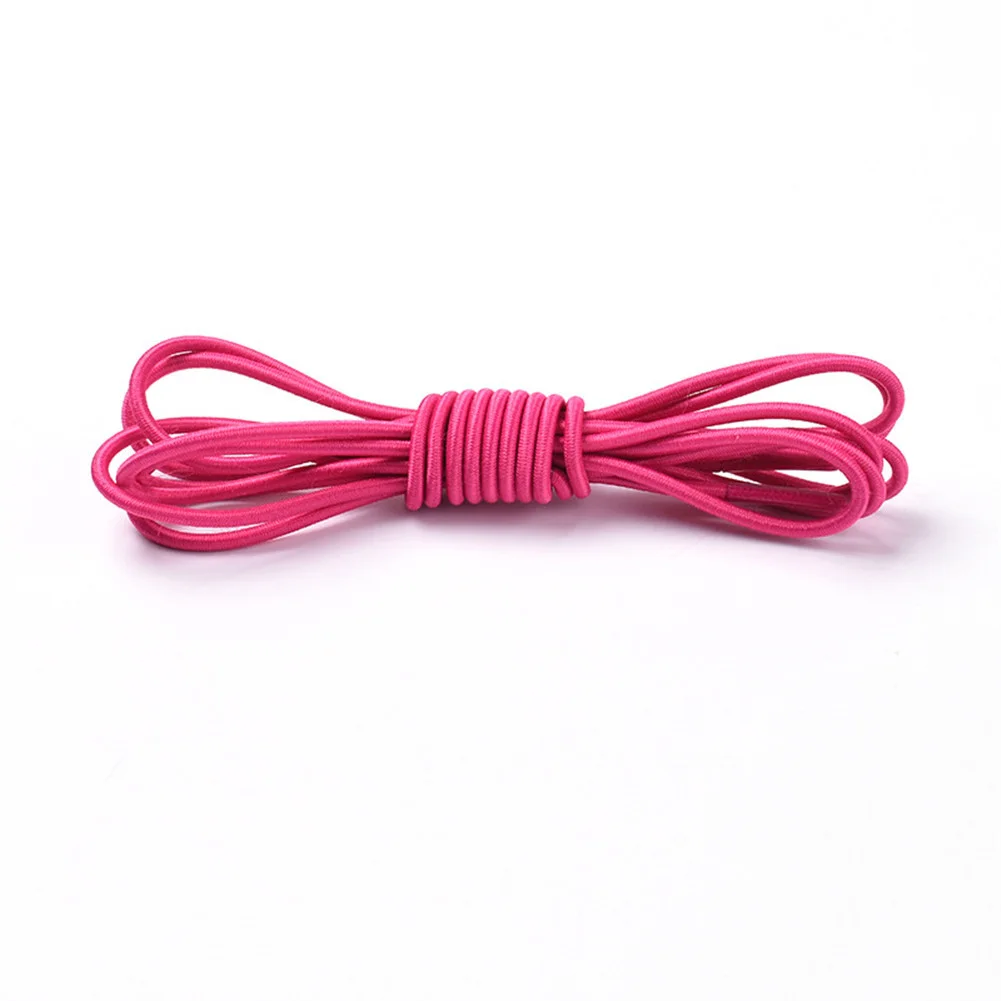 1 пара разноцветных круглых стрейчевых шнурков для кроссовок 105 см, для женщин и мужчин, розовые, красные, для спорта на открытом воздухе, эластичные шнурки для обуви