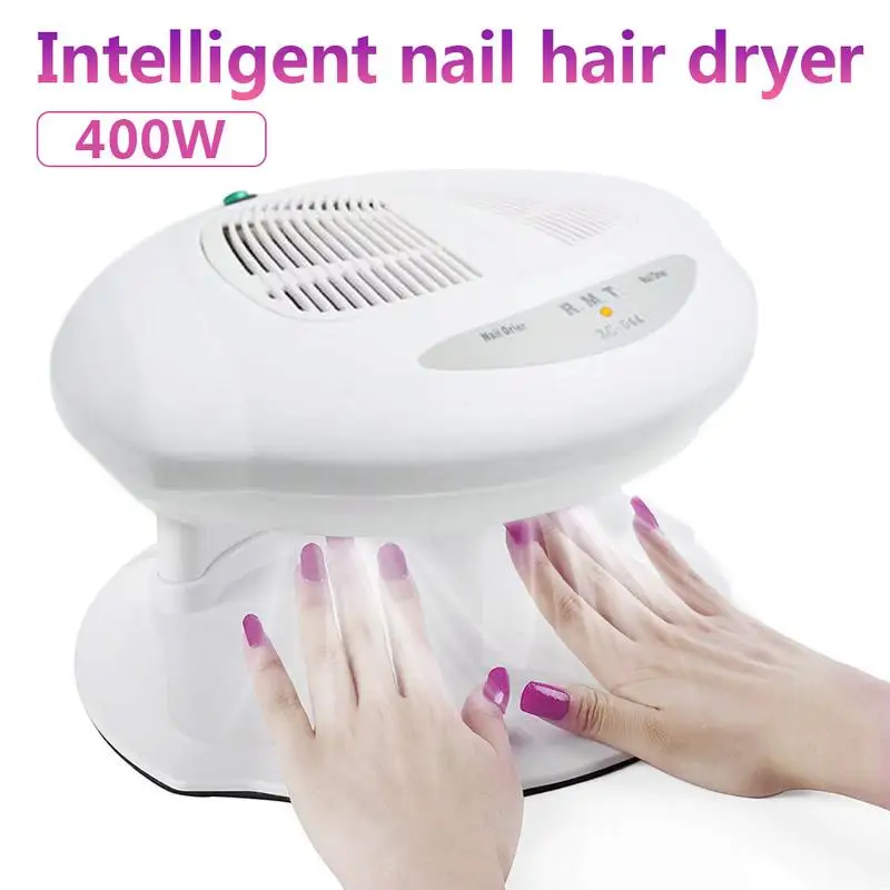 

Professional Air Nail Fan Blow Dryer Machine For Regular Nail Polish Automatic Sensor Warm Cool New Version Without LED Light