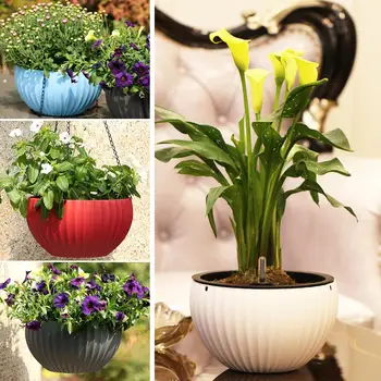 

Hanging Planter Semi-Circular Flowerpot Self-Absorbing Plant Holder Garden Decoration Indoor Outdoor Watering Hanging Baskets