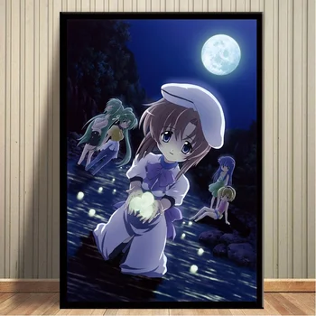 

When They Cry Higurashi No Naku Koro Ni Anime Art Posters Canvas Print Home Decor No Frame