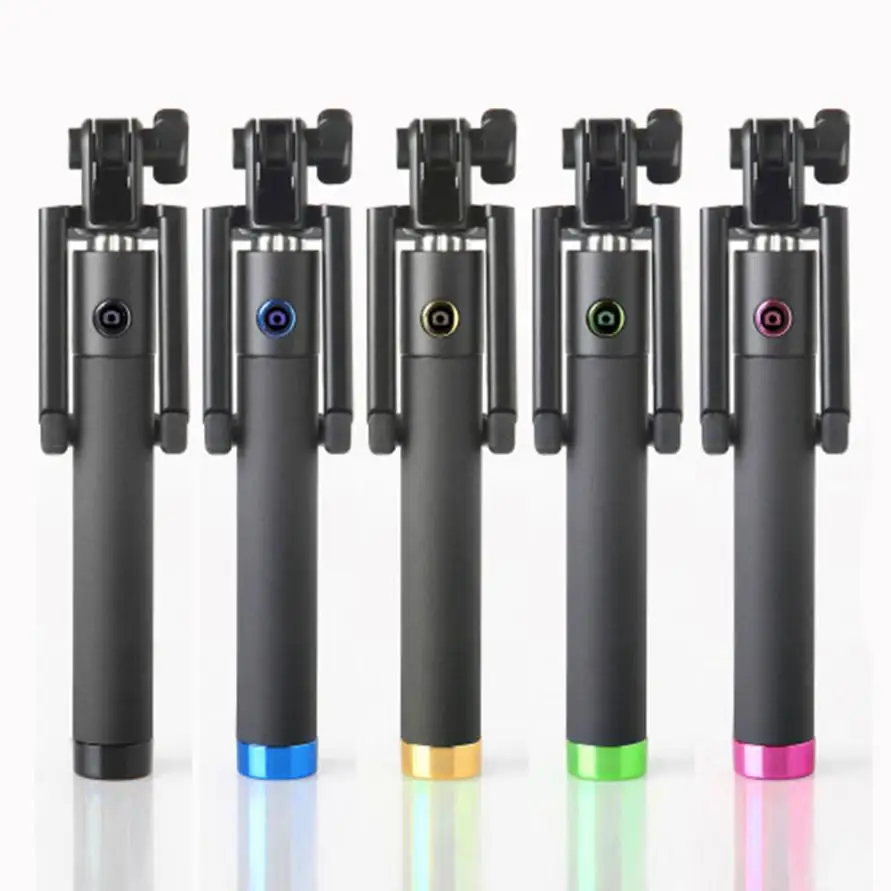 

New Fashion Universal Portable Handheld Self-Pole Tripod Monopod Stick For Smartphone Wired Selfie Stick For iPhone 6/6s