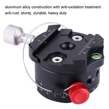 

360 Degree Panoramic 4 Stops Click Indexing Rotator Ball Head for Camera Tripod