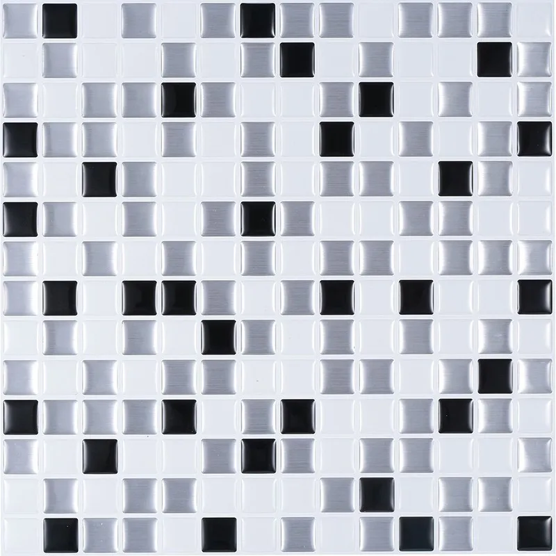 DIY Mosaic Tile Kitchen Wallpaper 3D Wall Stickers Home Decor Waterproof PVC Bathroom Decorative Self Adhesive Kitchen Stickers