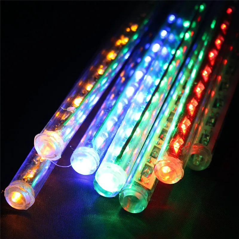 

ARILUX 50cm 8 Tube Holiday Meteor Shower Rain LED String Lights Falling Star Drop Lights for Outdoor Garden Trees EU/US Plug