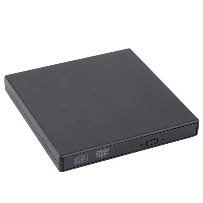 Черный ультра тонкий USB внешний CD-rom привод x24 и DVD rom привод x8