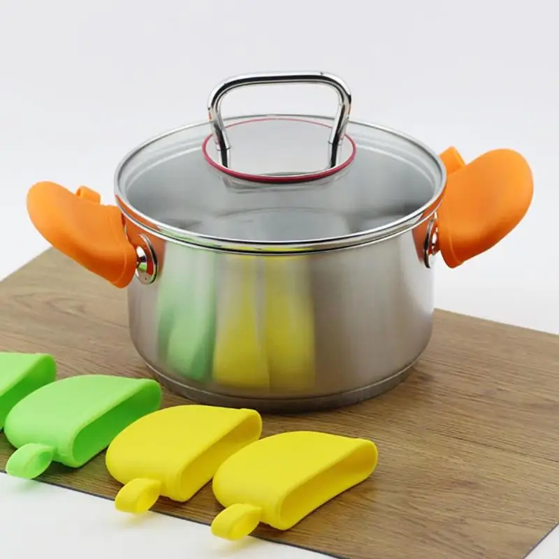 

2pcs Oven Mini Gloves Silicone Heatproof Anti-scalding Gloves for Cooking Clamp Pot Holders