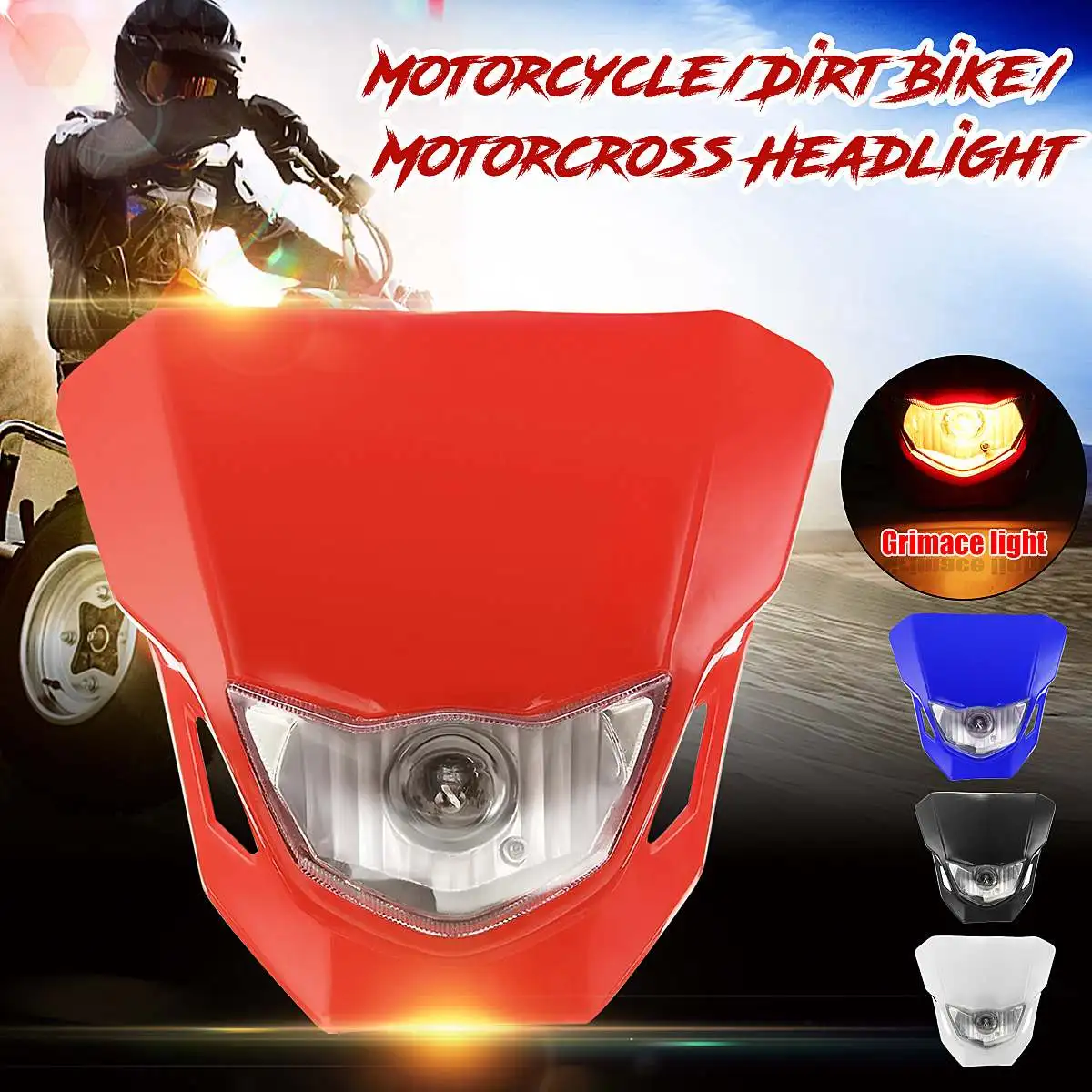 

Universal Motorcycle Headlight Headlamp Fairing Blue Off Road for YAMAHA WR250F WR450F TTR250 DT230 TTR230 WR250R Dirt Bike