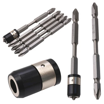 

Double Head Hex Shank 100MM S2 Phillips Strong Magnet Driver Steel With Magnetizer Ring Screwdriver Bits Set 6pcs/set