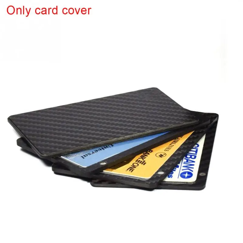 1PC Sliding Fan Carbon Fiber Wallet Cash Card Holder Business Wallet ...