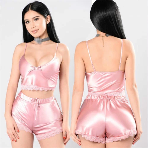 silk shorts and top nightwear