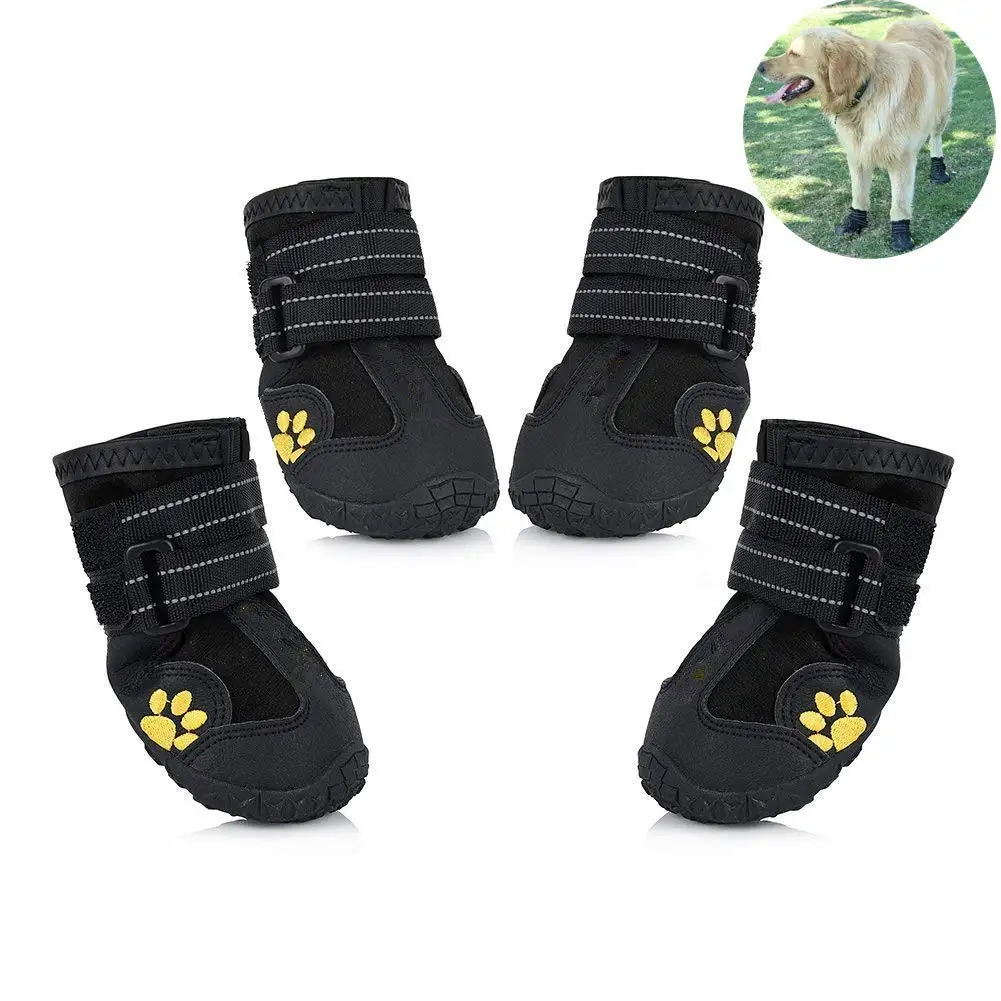 

Waterproof Dog Shoes Breathable Paws Protector Anti-Skid Dog Boots with Reflective Strap Pet Winter Warm Snow Boots for Small,