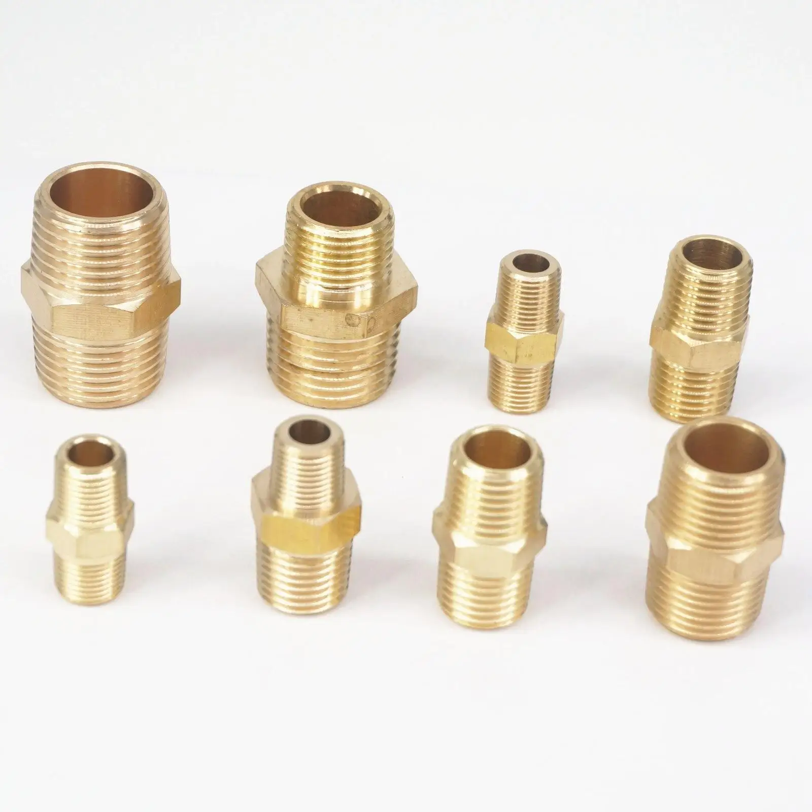 Редуктор для шестигранных сосков NPT 1/8 дюйма 1/4 3/8 Редукционный латунный штуцер