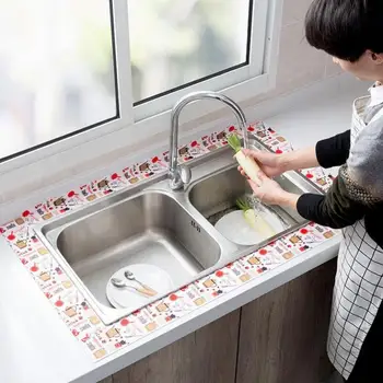 

Creative Cartoon Sink Stickers Self Adhesive Waterproof Kitchen Wall Corner Line Sticker Diy Non-trace Bathroom Stikers W41